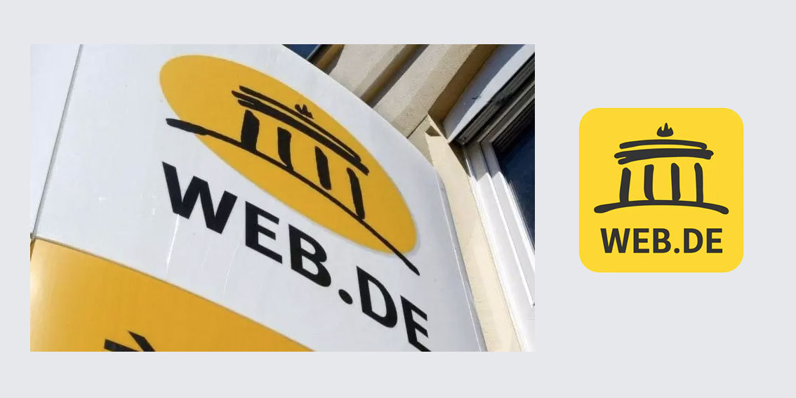 【大連壹鳴設計】德國著名的門戶網站 Web.de 更新品牌LOGO設計